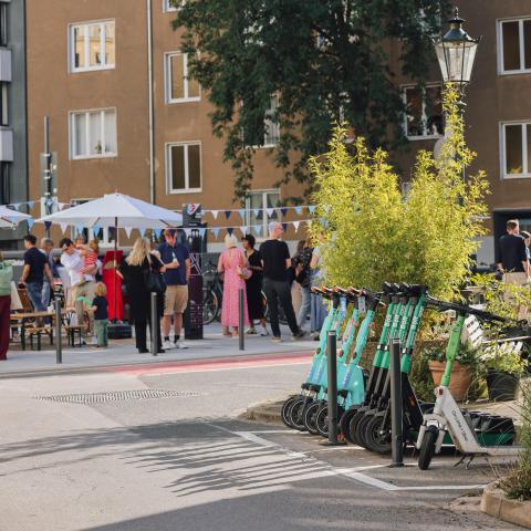 Eröffnungsfeier Mobilitätsstation Rochussstrasse mit Sharingstation